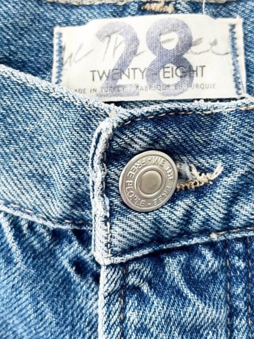 We The Free Distressed Boyfriend Jeans - Blue - Picture 7 of 8
